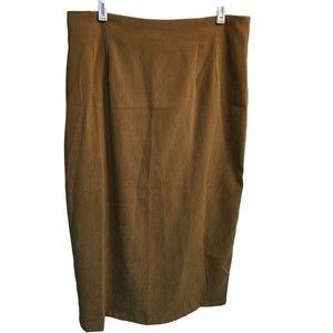 Briggs New York Vintage Brown Maxi Skirt. Size 14.